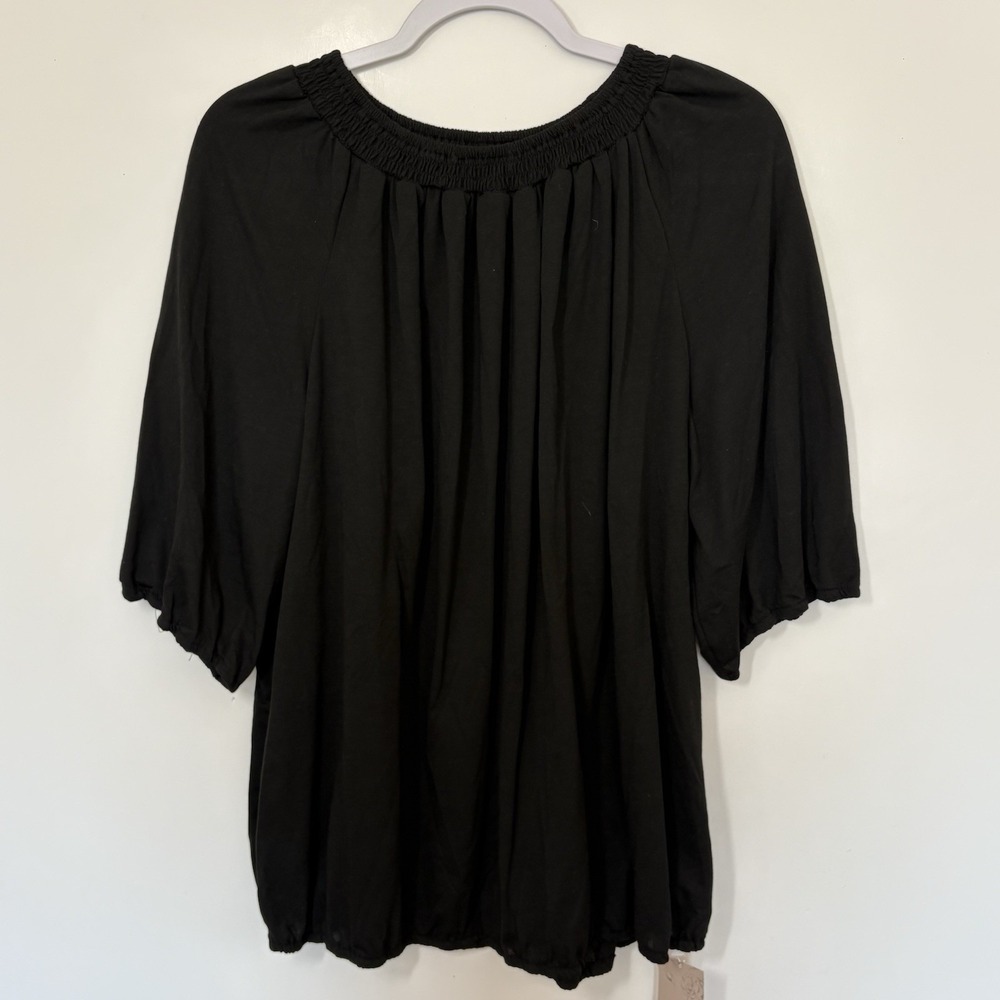 Emery Rose Blouse Size 3XL Black Boho Chic Victorian Goth Cottagecore